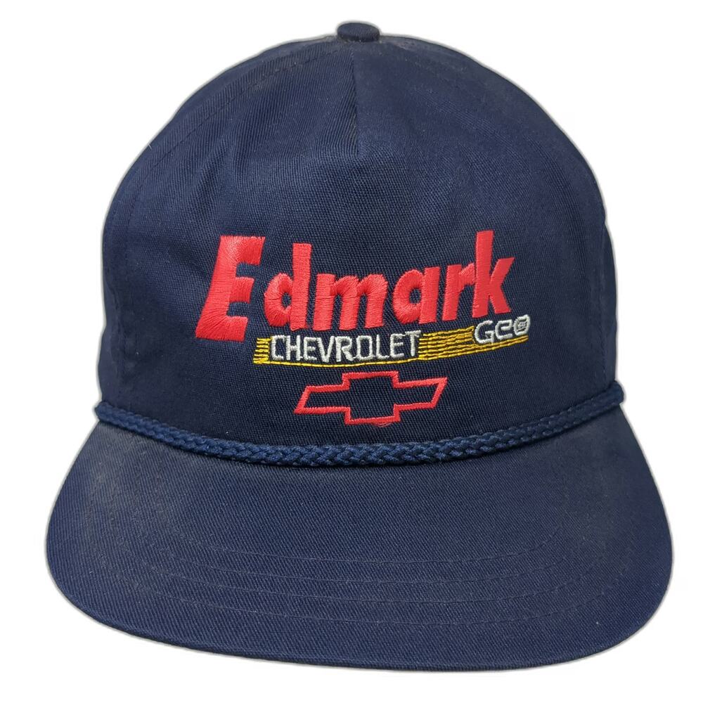 Jan-Bar Blue One Size Trucker Hat Chevrolet Geo Rope Vintage USA Strapback